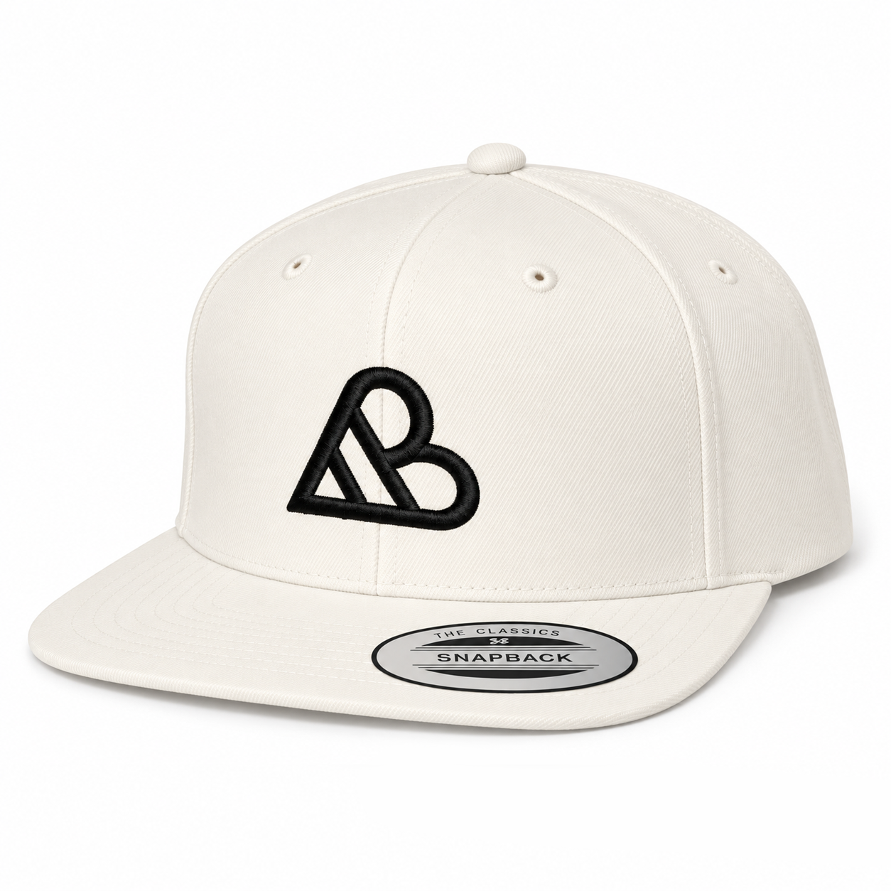 AB Logo Premium Snapback Hat - Cream